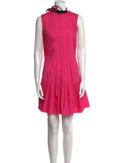 Pre-owned Roksanda Mock Neck Mini Dress W/ Tags In Pink