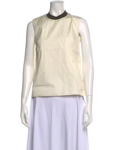 Pre-owned Roksanda Mock Neck Sleeveless Top In Neutrals