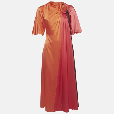 Pre-owned Roksanda Multicolor Satin Paneled Midi Dress M