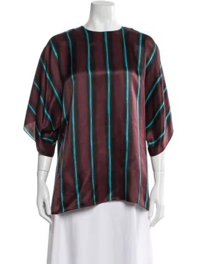 Pre-owned Roksanda Nadra Silk Top In Burgundy