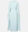 Roksanda Nour Draped Crêpe Midi Dress In Green