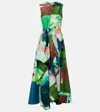 Roksanda Nura Bow-detail Cotton Cocktail Dress In Multi