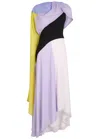Roksanda Orel Colour-blocked Draped Silk-chiffon Gown In Multi