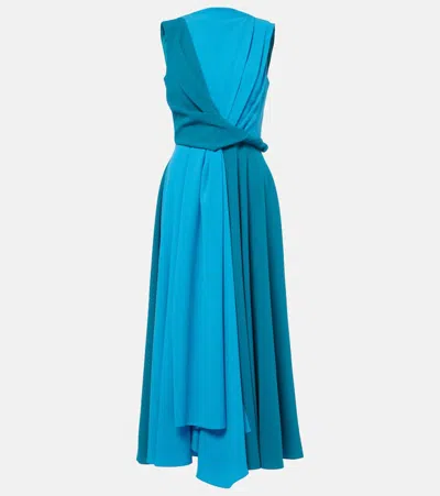 Roksanda Parsa Crêpe Midi Dress In Blue