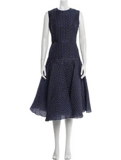 Pre-owned Roksanda Patterned Midi Length Dress In Blue