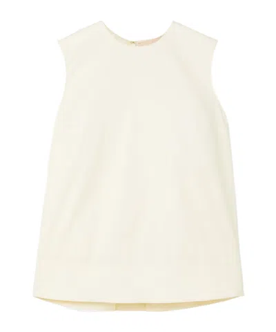 Roksanda Pleated Cotton-poplin Top In White