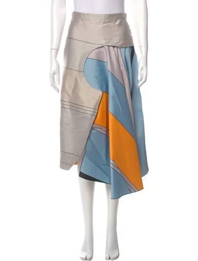 Pre-owned Roksanda Printed Midi Length Skirt In Gray