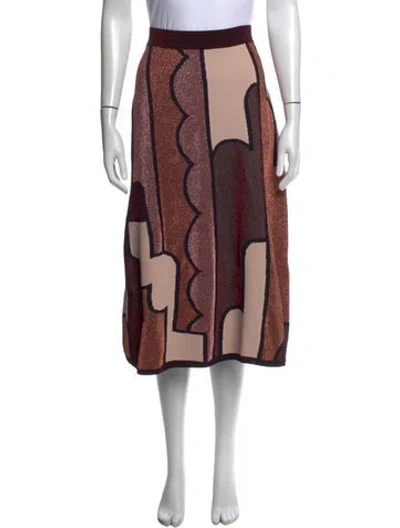 Pre-owned Roksanda Printed Midi Length Skirt In Pink
