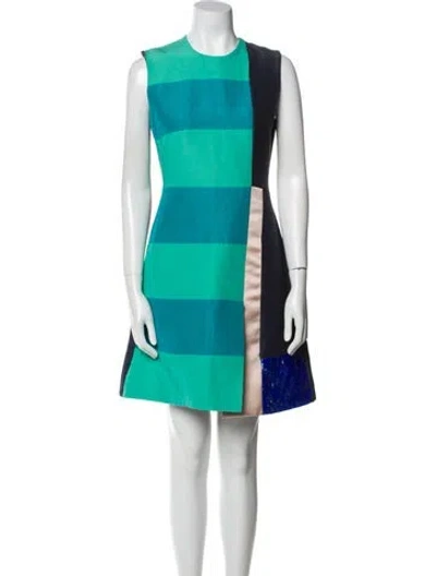 Pre-owned Roksanda Printed Mini Dress In Blue