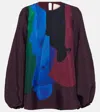 Roksanda Printed Silk Blouse In Purple