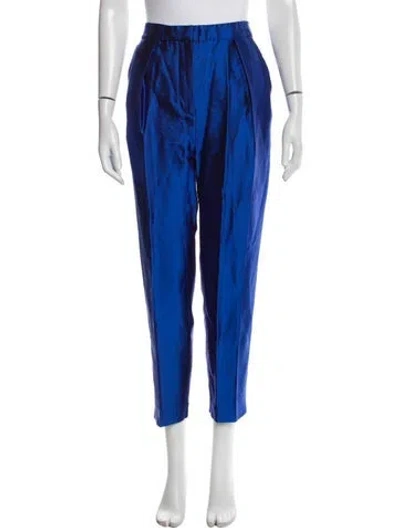 Pre-owned Roksanda Printed Straight Leg Pants In Blue