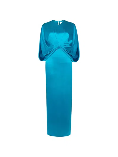 Roksanda Rani Twisted-detail Maxi Dress In Blue