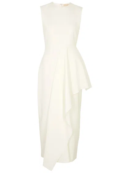 Roksanda Raya Draped Midi Dress In White