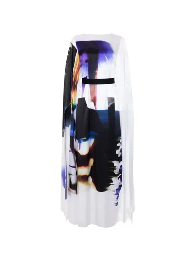 Roksanda Razi Graphic-print Maxi Kaftan Dress In White