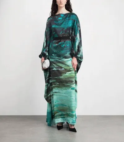 Roksanda Raziya Abstract Printed Maxi Kaftan Dress In Multi