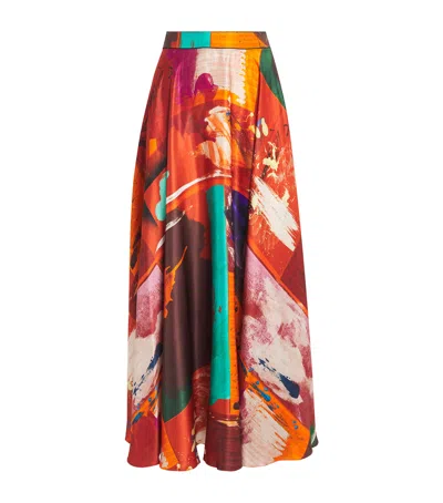 Roksanda Satin Ameera Midi Skirt