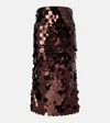 Roksanda Halin Embellished Midi Mesh Skirt In Brown