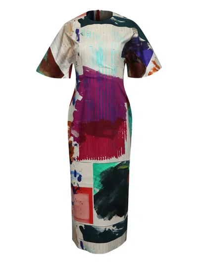 Roksanda Short-sleeved Dress In Multi