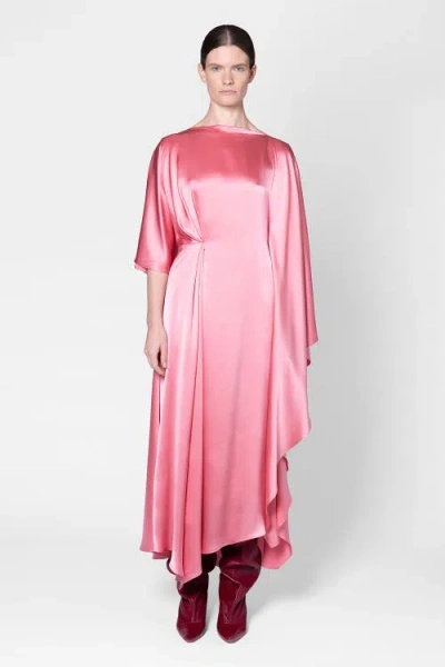 Roksanda Silk A-line Draped Ida Dress In Pink