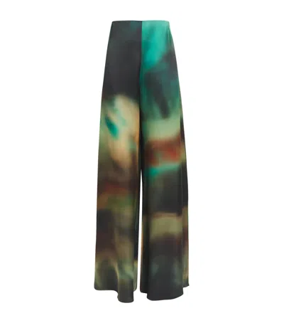 Roksanda Silk Arneau Wide-leg Trousers In Blue