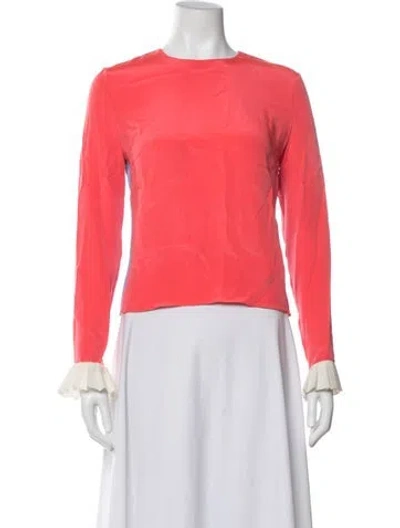 Pre-owned Roksanda Silk Crew Neck Top In Pink