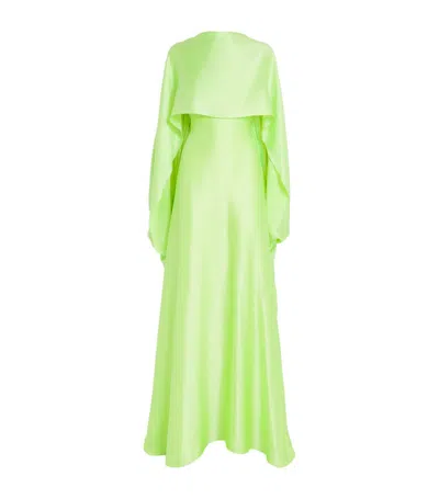 ROKSANDA SILK ELIS CAPE MAXI DRESS