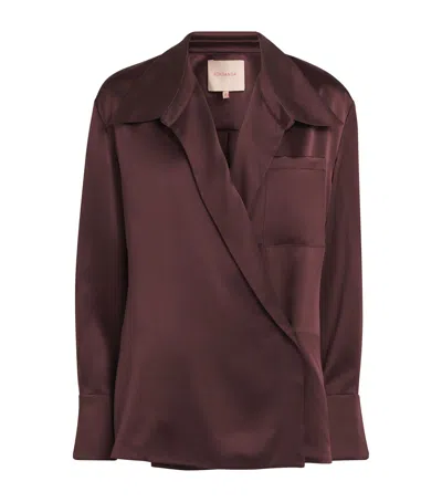 Roksanda Silk Jana Blouse In Burgundy