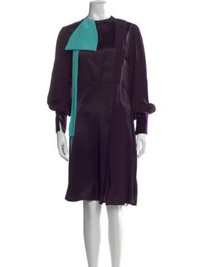 Pre-owned Roksanda Silk Knee-length Dress In Purple