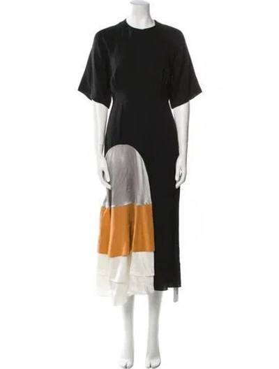 Pre-owned Roksanda Silk Long Dress In Black