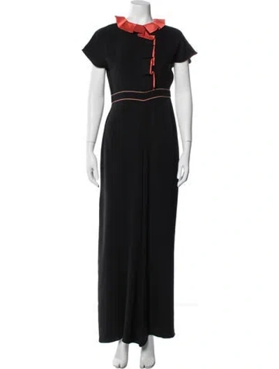 Pre-owned Roksanda Silk Long Dress In Black
