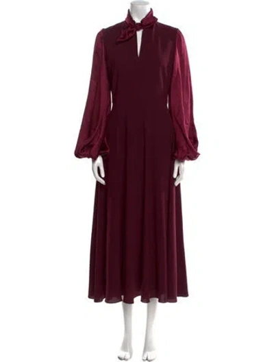 Pre-owned Roksanda Silk Long Dress In Burgundy