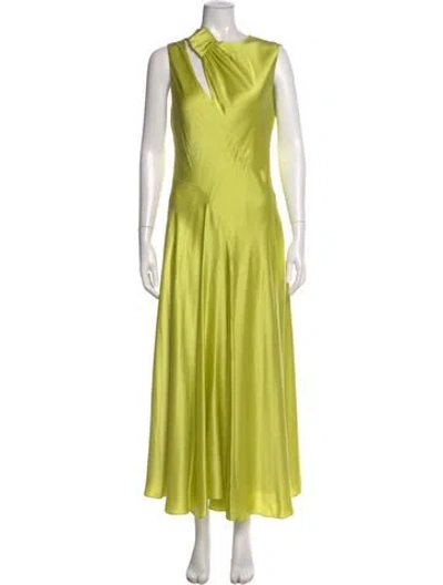 Pre-owned Roksanda Silk Long Dress In Green