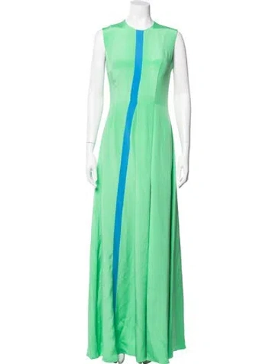 Pre-owned Roksanda Silk Long Dress In Green