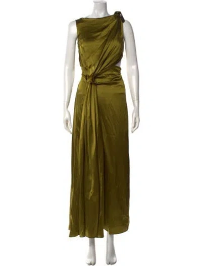 Pre-owned Roksanda Silk Long Dress In Green