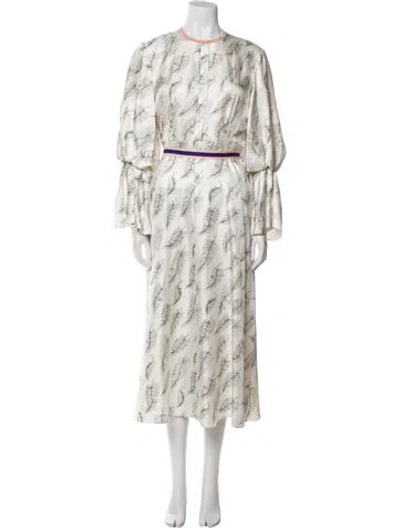 Pre-owned Roksanda Silk Long Dress In Multi