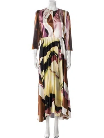 Pre-owned Roksanda Silk Long Dress In Multi