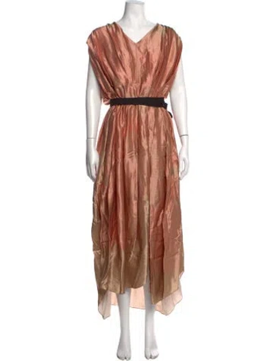 Pre-owned Roksanda Silk Long Dress In Multicolor