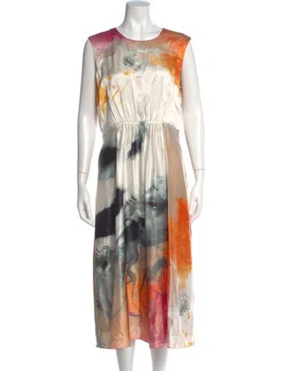 Pre-owned Roksanda Silk Long Dress In Orange
