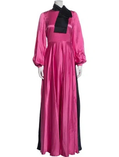 Pre-owned Roksanda Silk Long Dress In Pink