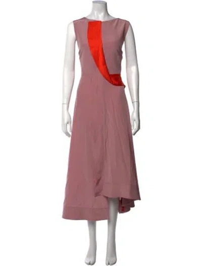Pre-owned Roksanda Silk Long Dress In Pink