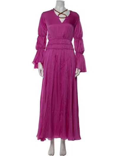 Pre-owned Roksanda Silk Long Dress In Purple