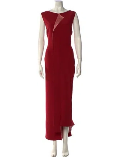 Pre-owned Roksanda Silk Long Dress In Red
