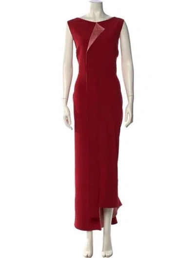 Pre-owned Roksanda Silk Long Dress In Red
