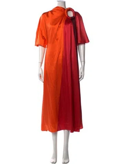 Pre-owned Roksanda Silk Long Dress In Red