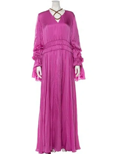 Pre-owned Roksanda Silk Long Dress W/ Tags In Pink