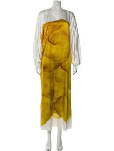 Pre-owned Roksanda Silk Long Dress In Yellow