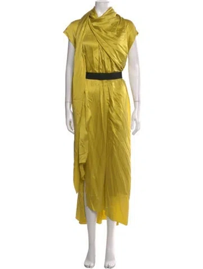 Pre-owned Roksanda Silk Long Dress In Yellow