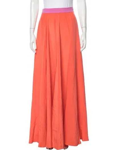 Pre-owned Roksanda Silk Long Skirt In Orange