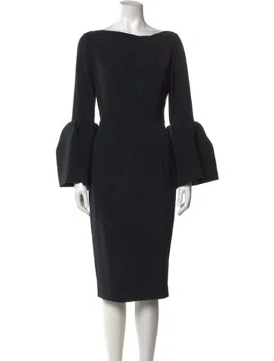 Pre-owned Roksanda Silk Midi Length Dress In Black