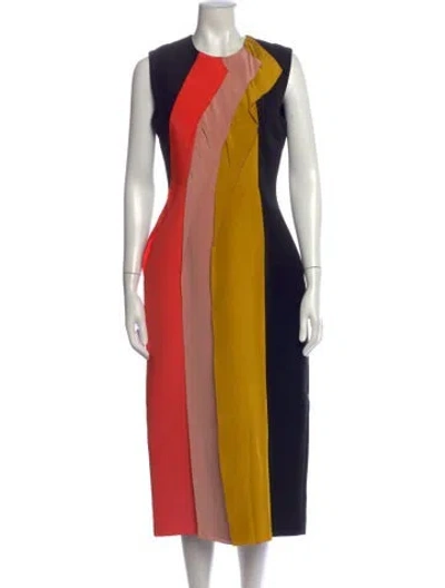 Pre-owned Roksanda Silk Midi Length Dress In Black